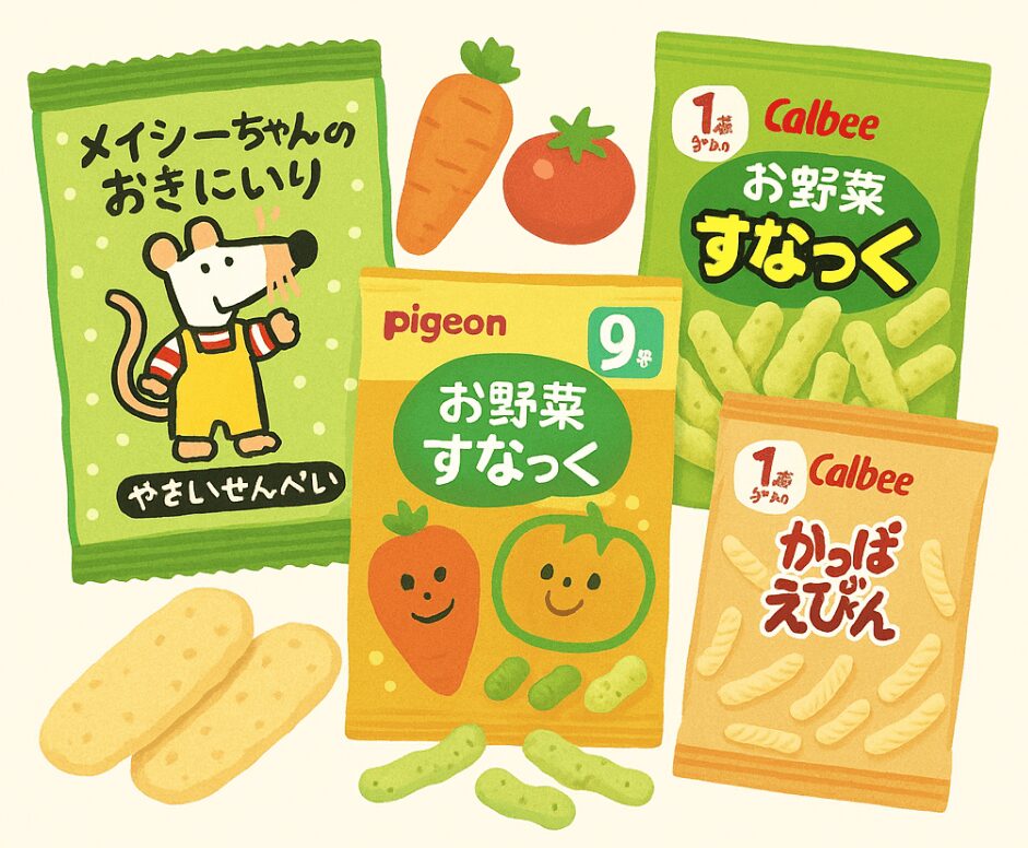 ２歳児用の市販のお菓子(おやつ)で人気なものは？