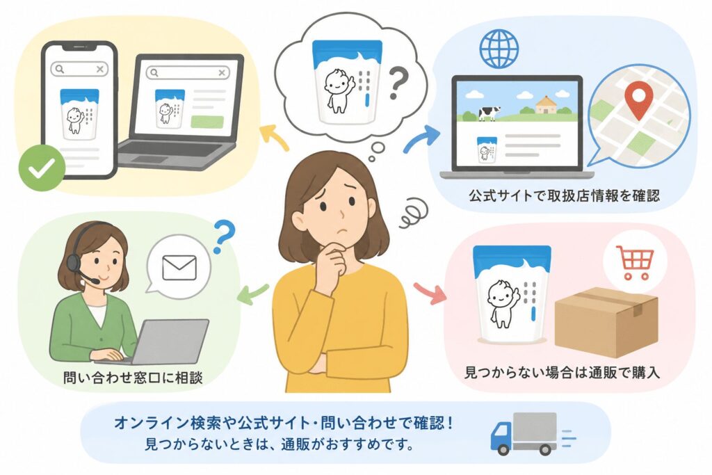 店舗で見つからないときの確認方法