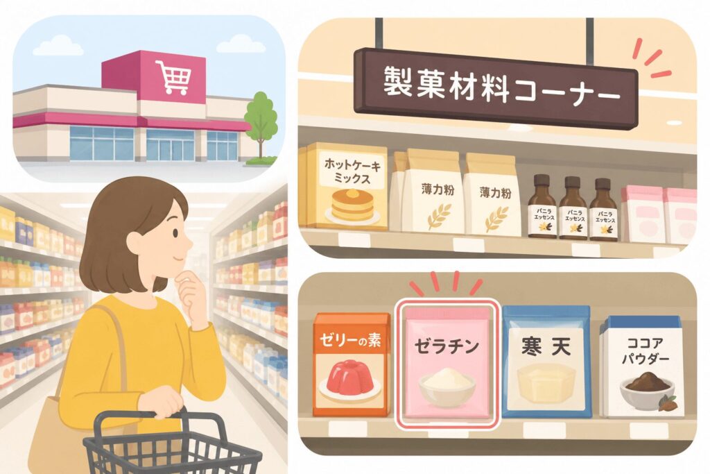 スーパーのどこに売ってる? 売り場の場所を確認