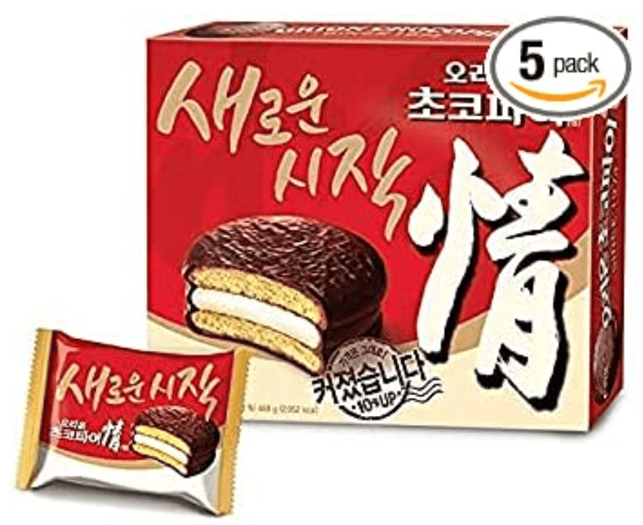 韓国オリオンのチョコパイはマシュマロ入り